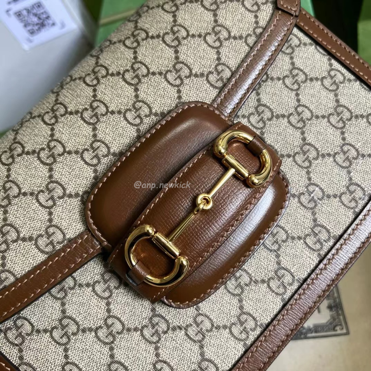 Gucci 1955 Horsebit Shoulder Bag Small Beigebrown (4) - newkick.cc